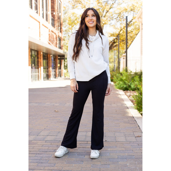 The Liz - Crossover 30" Bootcut Leggings with Pockets-JuliaRoseWholesale-[option4]-[option5]-[option6]-[option7]-[option8]-Shop-Boutique-Clothing-for-Women-Online