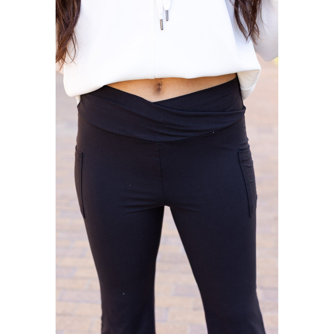 Ready to Ship | The Liz - Crossover 30" Bootcut Leggings with Pockets Round 2-JuliaRoseWholesale-[option4]-[option5]-[option6]-[option7]-[option8]-Shop-Boutique-Clothing-for-Women-Online