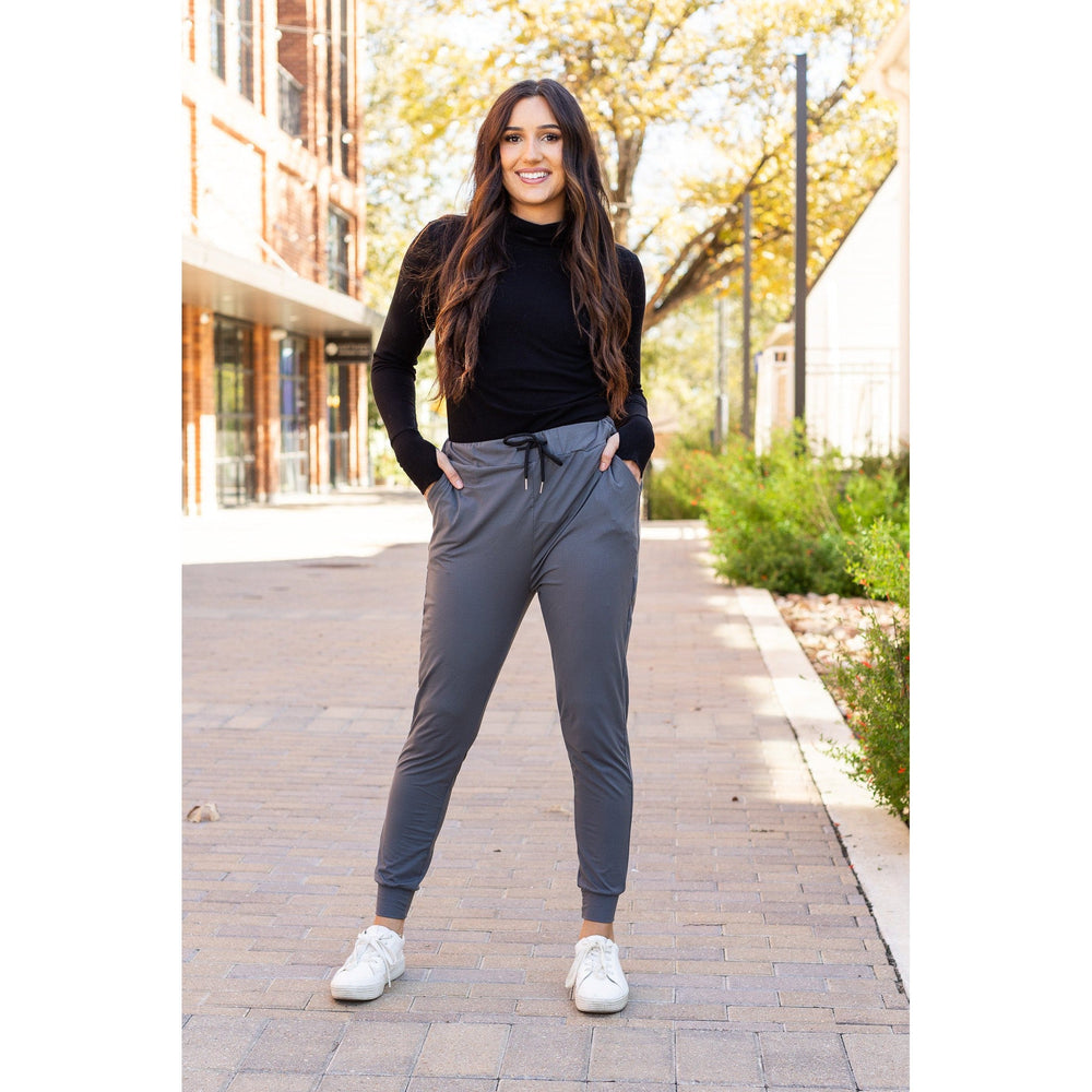 The Cindy Charcoal Joggers - Luxe Leggings by Julia Rose®-JuliaRoseWholesale-[option4]-[option5]-[option6]-[option7]-[option8]-Shop-Boutique-Clothing-for-Women-Online