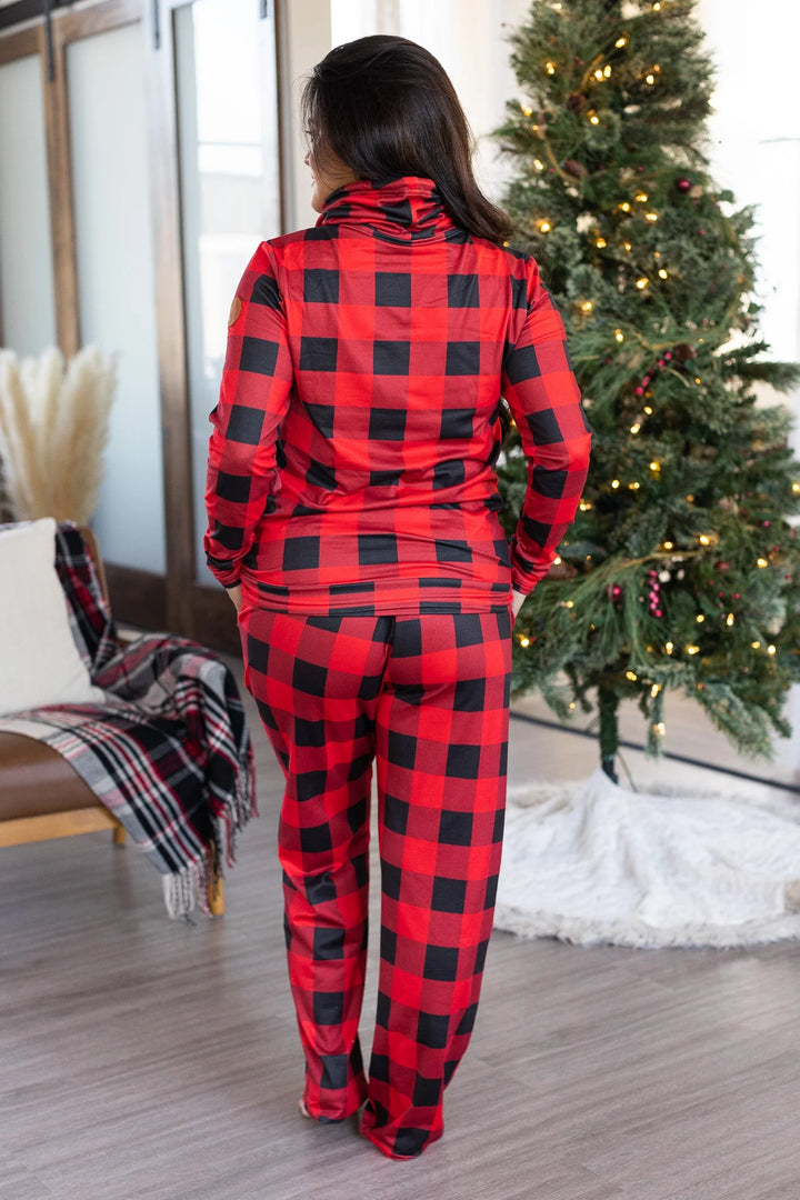 Michelle Mae Cloud Funnel Neck - Buffalo Plaid-The Bee Chic Boutique-[option4]-[option5]-[option6]-[option7]-[option8]-Shop-Boutique-Clothing-for-Women-Online