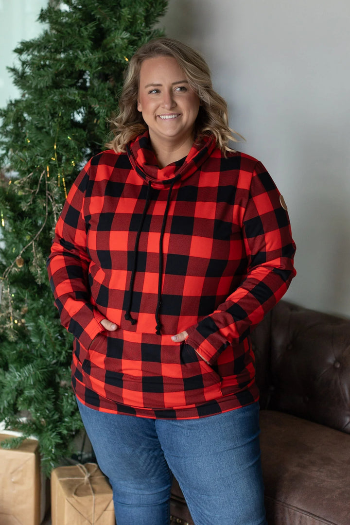 Michelle Mae Cloud Funnel Neck - Buffalo Plaid-The Bee Chic Boutique-[option4]-[option5]-[option6]-[option7]-[option8]-Shop-Boutique-Clothing-for-Women-Online