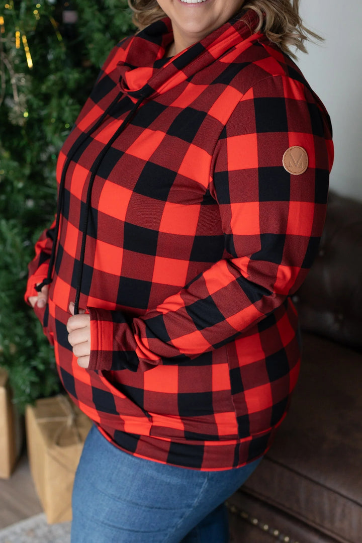 Michelle Mae Cloud Funnel Neck - Buffalo Plaid-The Bee Chic Boutique-[option4]-[option5]-[option6]-[option7]-[option8]-Shop-Boutique-Clothing-for-Women-Online