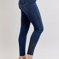 Judy Blue Embroidered High Rise Skinny Jeans-Trendsi-[option4]-[option5]-[option6]-[option7]-[option8]-Shop-Boutique-Clothing-for-Women-Online