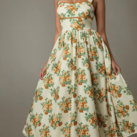 Lace Trim Floral Sleeveless Midi Dress-Dresses-Trendsi-[option4]-[option5]-[option6]-[option7]-[option8]-Shop-Boutique-Clothing-for-Women-Online