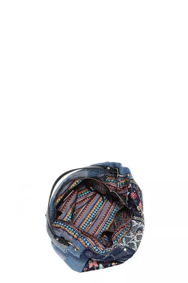 Nicole Lee USA Bosque De Amor Denim Hobo Bag-Bags-Trendsi-[option4]-[option5]-[option6]-[option7]-[option8]-Shop-Boutique-Clothing-for-Women-Online