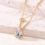 1.25 Carat Moissanite 925 Sterling Silver Teardrop Necklace-NECKLACE-Trendsi-[option4]-[option5]-[option6]-[option7]-[option8]-Shop-Boutique-Clothing-for-Women-Online