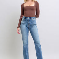 Judy Blue Vintage Wash Thermal Straight Jeans-Trendsi-[option4]-[option5]-[option6]-[option7]-[option8]-Shop-Boutique-Clothing-for-Women-Online