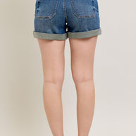 Judy Blue Drawstring High Rise Cuff Denim Shorts-Trendsi-[option4]-[option5]-[option6]-[option7]-[option8]-Shop-Boutique-Clothing-for-Women-Online