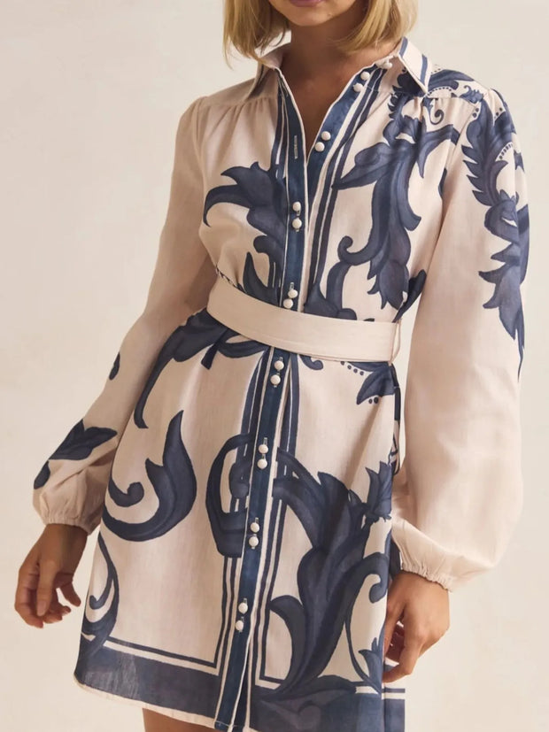 Printed Long Sleeve Shirt Dress-Dresses-Trendsi-[option4]-[option5]-[option6]-[option7]-[option8]-Shop-Boutique-Clothing-for-Women-Online