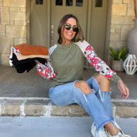 Aston Patchwork Blouse in Four Colors-Womens-Ave Shops-[option4]-[option5]-[option6]-[option7]-[option8]-Shop-Boutique-Clothing-for-Women-Online