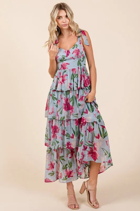 Mittoshop Layered Floral Sweetheart Neck Maxi Dress-Dresses-Trendsi-[option4]-[option5]-[option6]-[option7]-[option8]-Shop-Boutique-Clothing-for-Women-Online