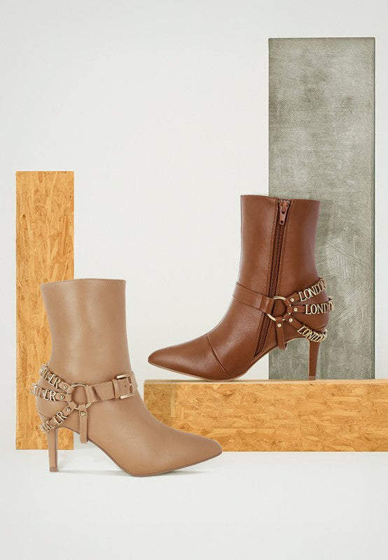 Nicene Harness Detail Stiletto Boots-Rag Company-[option4]-[option5]-[option6]-[option7]-[option8]-Shop-Boutique-Clothing-for-Women-Online