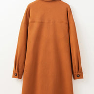 Textured Button Down Collared Neck Coat-Coats & Jackets-Trendsi-[option4]-[option5]-[option6]-[option7]-[option8]-Shop-Boutique-Clothing-for-Women-Online