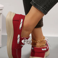 Lace Up Round Toe Sneakers-Sneakers-Trendsi-[option4]-[option5]-[option6]-[option7]-[option8]-Shop-Boutique-Clothing-for-Women-Online