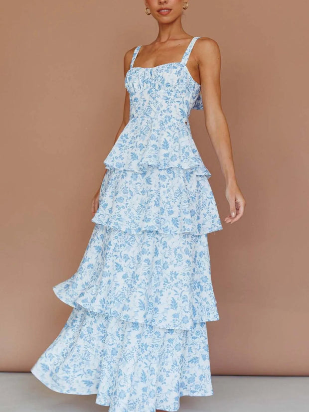 Floral Layered Ruffle Dress-Dresses-Trendsi-[option4]-[option5]-[option6]-[option7]-[option8]-Shop-Boutique-Clothing-for-Women-Online