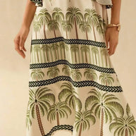 Palm Print V-Neck Midi Dress-Dresses-Trendsi-[option4]-[option5]-[option6]-[option7]-[option8]-Shop-Boutique-Clothing-for-Women-Online