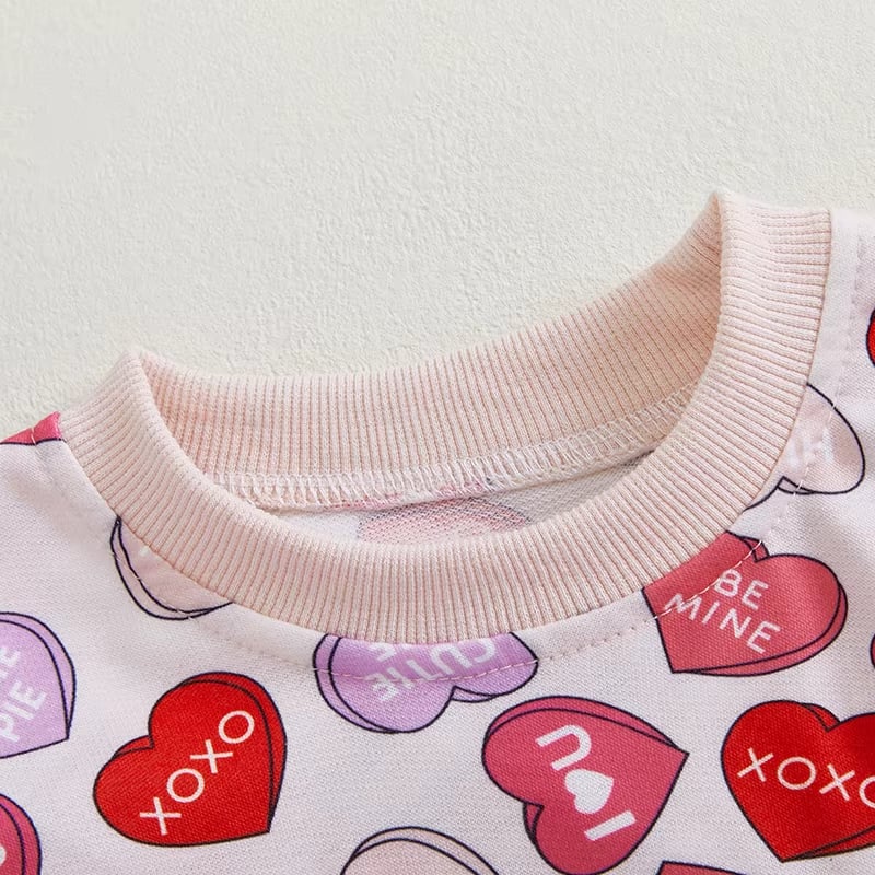 PREORDER: Valentine Girls Sweatshirt and Pant Set