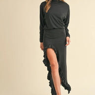 Mable Backless Asymmetric Ruffle Hem Dress-Dresses-Trendsi-[option4]-[option5]-[option6]-[option7]-[option8]-Shop-Boutique-Clothing-for-Women-Online