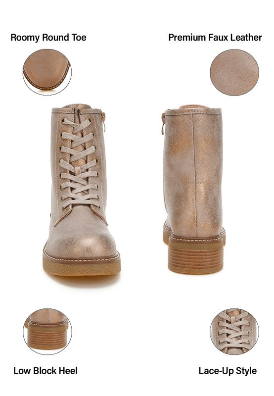 Clover Faux Leather Lace Up Boots-Rag Company-[option4]-[option5]-[option6]-[option7]-[option8]-Shop-Boutique-Clothing-for-Women-Online