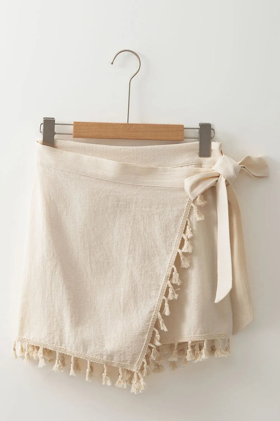 Tassel Trim Wrap Knot Side Mini Skort-Shorts-Trendsi-[option4]-[option5]-[option6]-[option7]-[option8]-Shop-Boutique-Clothing-for-Women-Online