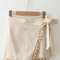 Tassel Trim Wrap Knot Side Mini Skort-Shorts-Trendsi-[option4]-[option5]-[option6]-[option7]-[option8]-Shop-Boutique-Clothing-for-Women-Online