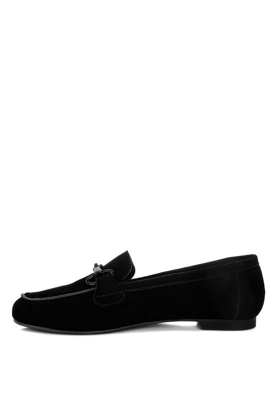 Awen Monochromatic Horsebit Real Suede Loafers-Rag Company-[option4]-[option5]-[option6]-[option7]-[option8]-Shop-Boutique-Clothing-for-Women-Online