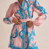 Printed Long Sleeve Shirt Dress-Dresses-Trendsi-[option4]-[option5]-[option6]-[option7]-[option8]-Shop-Boutique-Clothing-for-Women-Online