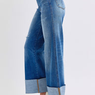 Judy Blue Distressed High Waist Wide Leg Jeans-Trendsi-[option4]-[option5]-[option6]-[option7]-[option8]-Shop-Boutique-Clothing-for-Women-Online