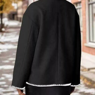 Contrast Trim Drop Shoulder Outerwear-Coats-Trendsi-[option4]-[option5]-[option6]-[option7]-[option8]-Shop-Boutique-Clothing-for-Women-Online