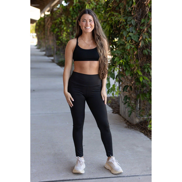 Luxe Athleisure Collection by Julia Rose ® - The Chelsea FULL Length Leggings-JuliaRoseWholesale-Black-Tween - Sizes 12/14 or 0-2-[option4]-[option5]-[option6]-[option7]-[option8]-Shop-Boutique-Clothing-for-Women-Online