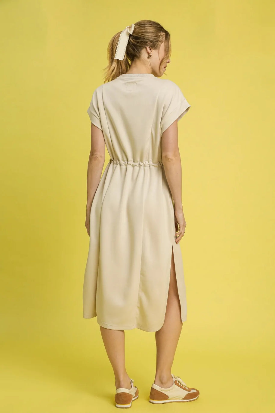 Umgee Side Slit Short Sleeve Midi Tee Dress-Dresses-Trendsi-[option4]-[option5]-[option6]-[option7]-[option8]-Shop-Boutique-Clothing-for-Women-Online