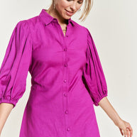 SOLID BUTTON DOWN DRESS PLUS SIZE-Jade By Jane-[option4]-[option5]-[option6]-[option7]-[option8]-Shop-Boutique-Clothing-for-Women-Online