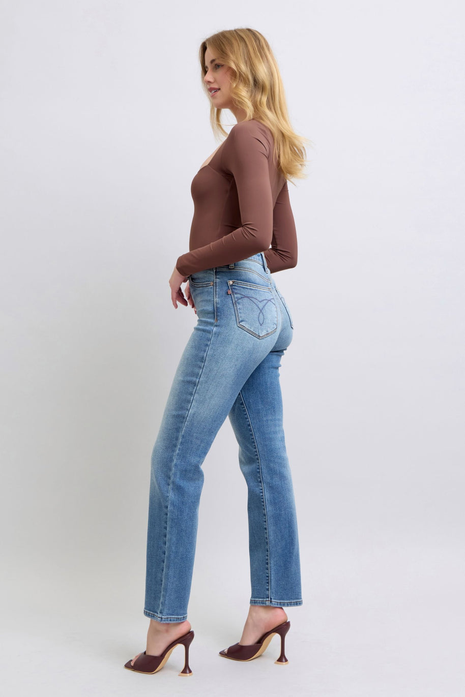 Judy Blue Vintage Wash Thermal Straight Jeans-Trendsi-[option4]-[option5]-[option6]-[option7]-[option8]-Shop-Boutique-Clothing-for-Women-Online