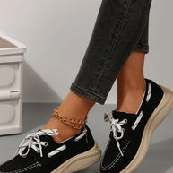 Lace Up Round Toe Sneakers-Sneakers-Trendsi-[option4]-[option5]-[option6]-[option7]-[option8]-Shop-Boutique-Clothing-for-Women-Online