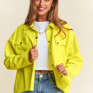 J.NNA Snap Down Long Sleeve High Low Shacket-Jackets-Trendsi-[option4]-[option5]-[option6]-[option7]-[option8]-Shop-Boutique-Clothing-for-Women-Online