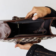 David Jones Argyle Pattern PU Leather Handbag-Bags-Trendsi-[option4]-[option5]-[option6]-[option7]-[option8]-Shop-Boutique-Clothing-for-Women-Online