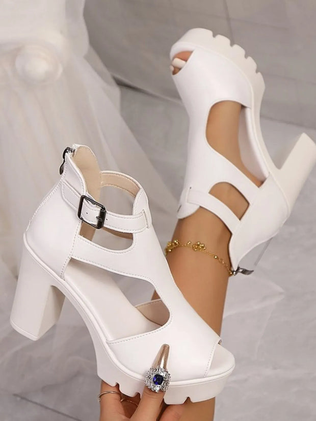Cutout Block Heels Sandals-Shoes-Trendsi-[option4]-[option5]-[option6]-[option7]-[option8]-Shop-Boutique-Clothing-for-Women-Online