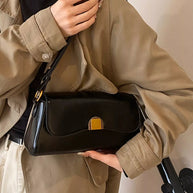 Golden Clasp Shoulder Bag-hand bag-Trendsi-[option4]-[option5]-[option6]-[option7]-[option8]-Shop-Boutique-Clothing-for-Women-Online