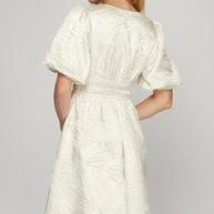 She + Sky Crinkle Woven V-Neck Balloon Sleeve Mini Dress-Dresses-Trendsi-[option4]-[option5]-[option6]-[option7]-[option8]-Shop-Boutique-Clothing-for-Women-Online