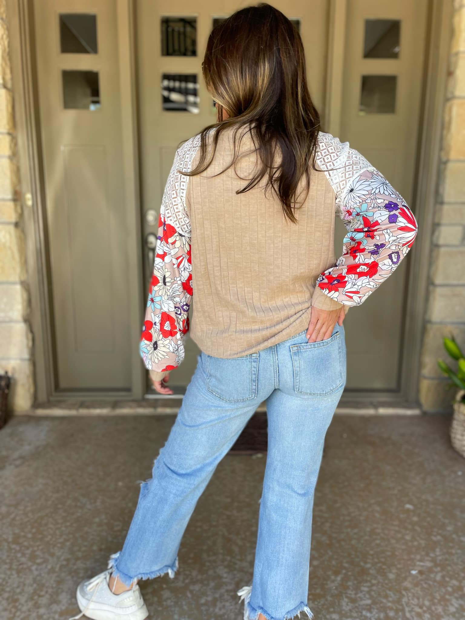 Aston Patchwork Blouse in Four Colors-Womens-Ave Shops-[option4]-[option5]-[option6]-[option7]-[option8]-Shop-Boutique-Clothing-for-Women-Online