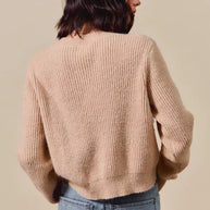 SO ME Checkered Plaid Tape Lace Up Ribbed Sweater-Sweaters-Trendsi-[option4]-[option5]-[option6]-[option7]-[option8]-Shop-Boutique-Clothing-for-Women-Online