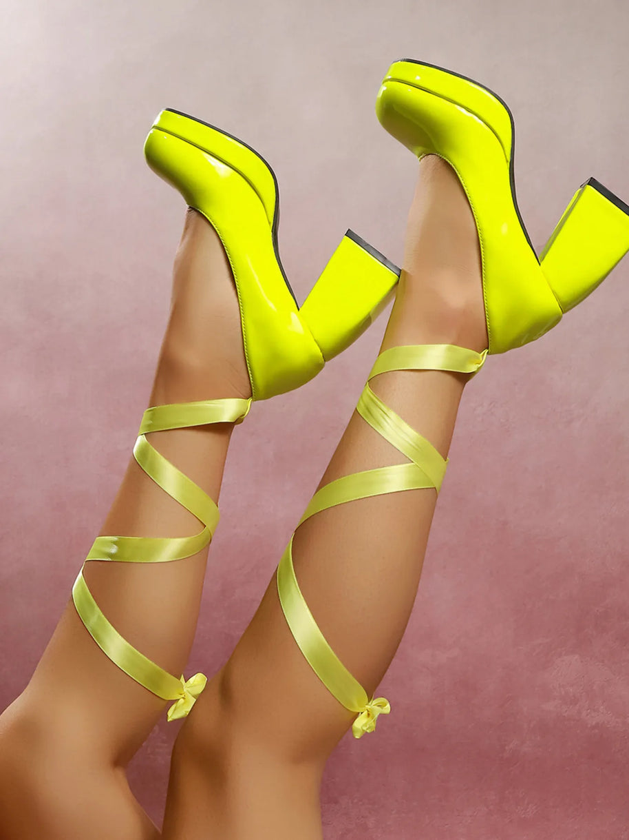 Platform Block Heel Pumps with Ankle Wrap Straps-Shoes-Trendsi-[option4]-[option5]-[option6]-[option7]-[option8]-Shop-Boutique-Clothing-for-Women-Online