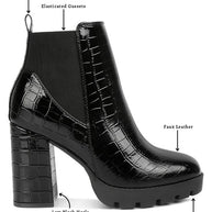 Foxy Faux Leather Croc Chelsea Boots-Rag Company-[option4]-[option5]-[option6]-[option7]-[option8]-Shop-Boutique-Clothing-for-Women-Online