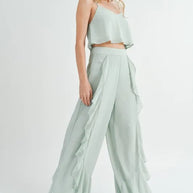 MABLE Crop Cami and Ruffled Wide Leg Pants Set-two piece set-Trendsi-[option4]-[option5]-[option6]-[option7]-[option8]-Shop-Boutique-Clothing-for-Women-Online