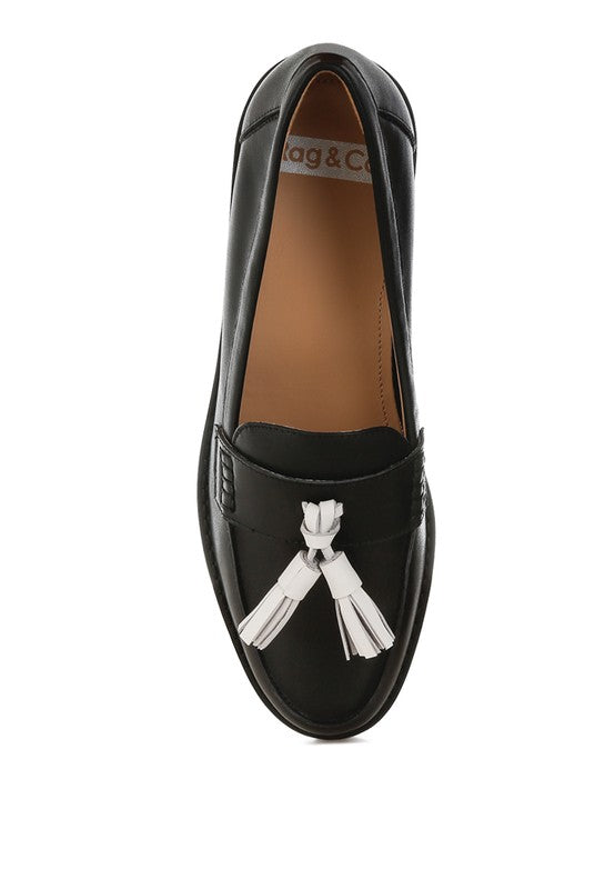 Yelena Real Leather Tassel Loafers-Rag Company-[option4]-[option5]-[option6]-[option7]-[option8]-Shop-Boutique-Clothing-for-Women-Online