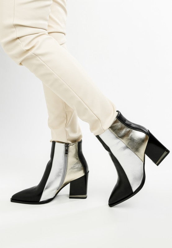 Stemon Three Tone Block Heel Boots-Rag Company-[option4]-[option5]-[option6]-[option7]-[option8]-Shop-Boutique-Clothing-for-Women-Online