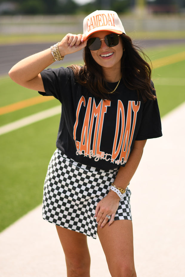 Orange Game Day Go Fight Win Tee-P&PD Wholesale-[option4]-[option5]-[option6]-[option7]-[option8]-Shop-Boutique-Clothing-for-Women-Online