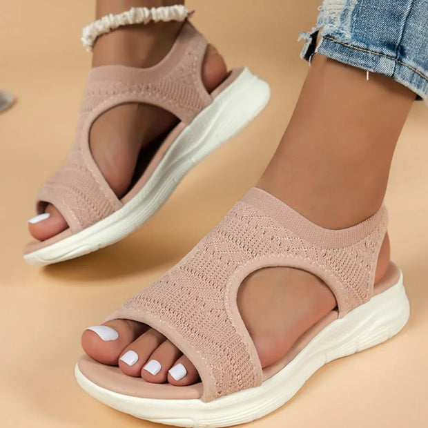 Peep Toe Solid Color Sandals-130 Sandals-Trendsi-[option4]-[option5]-[option6]-[option7]-[option8]-Shop-Boutique-Clothing-for-Women-Online