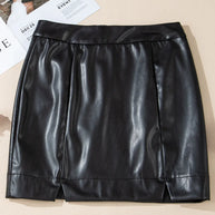 PU Leather Mini Skirt-Skirts-Trendsi-[option4]-[option5]-[option6]-[option7]-[option8]-Shop-Boutique-Clothing-for-Women-Online