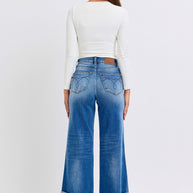 Judy Blue Distressed High Waist Wide Leg Jeans-Trendsi-[option4]-[option5]-[option6]-[option7]-[option8]-Shop-Boutique-Clothing-for-Women-Online